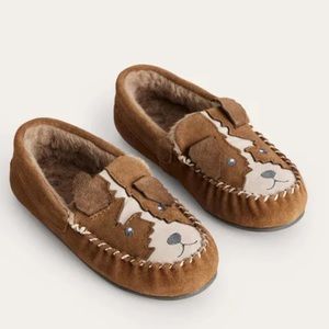 Boden suede doggy slippers
